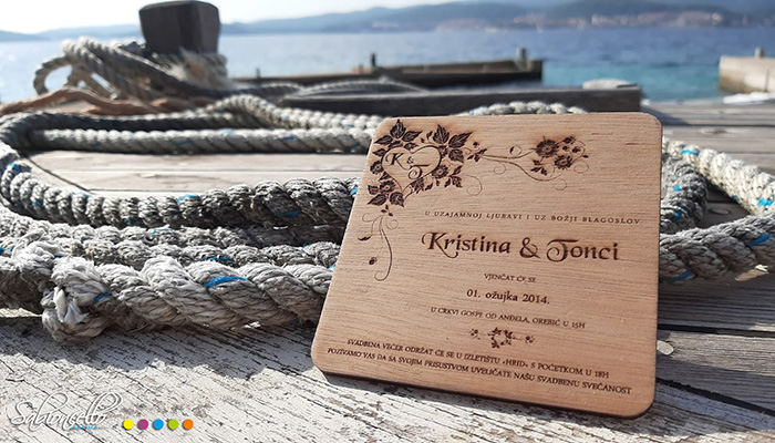 Drvene pozivnice za vjenčanja